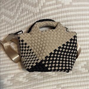 Naghedi Black and Tan Crossbody Bag